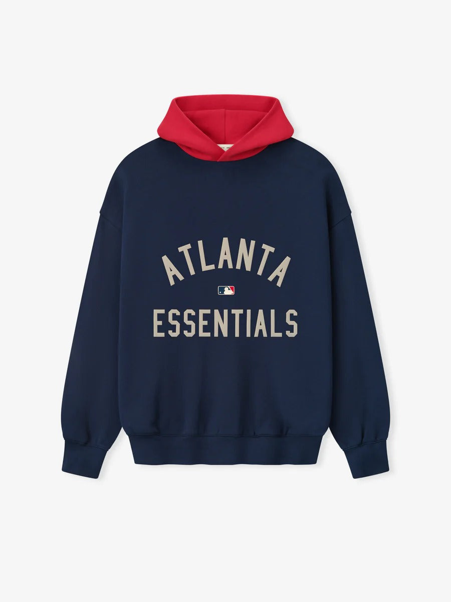 Essentials Braves Hoodie – Navy & Red