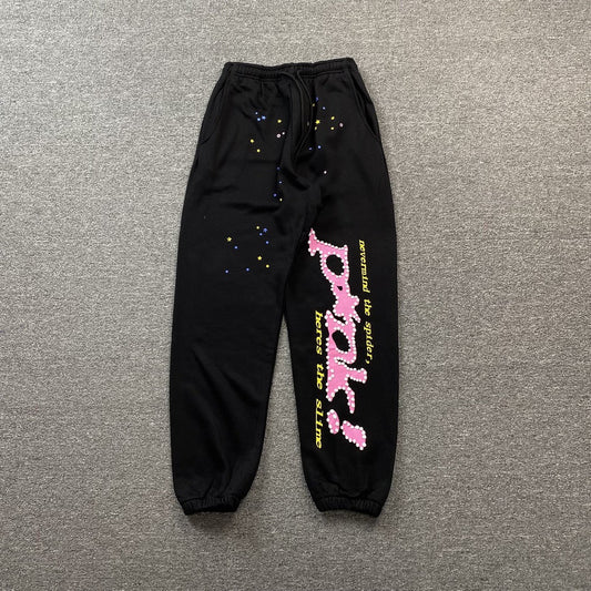 Sp5der P*Nk Sweatpants Black