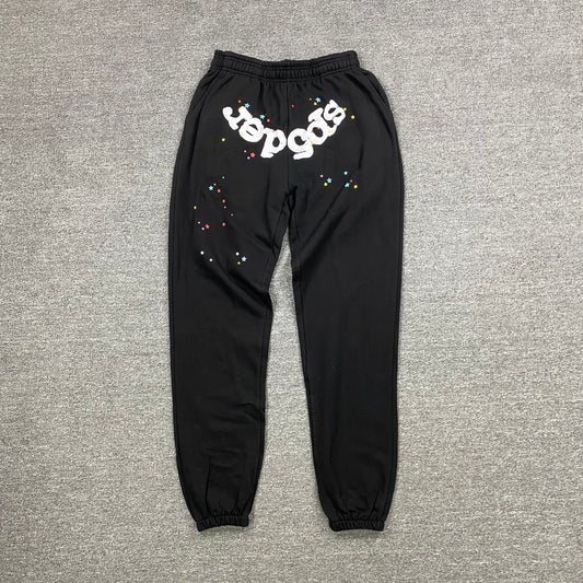 Sp5der Wait Web Sweatpants Black