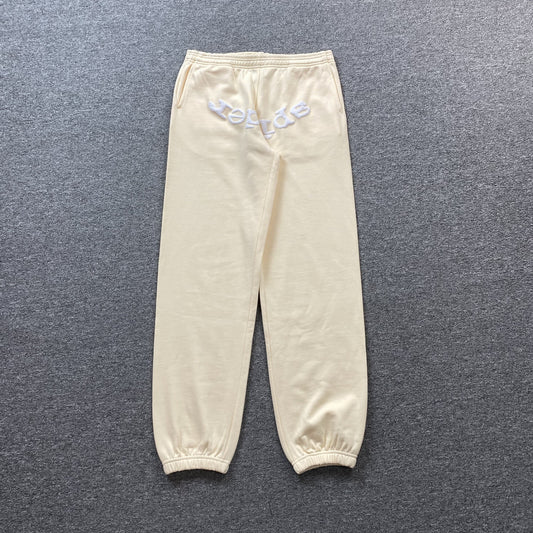 Sp5der Web Sweatpants Beige