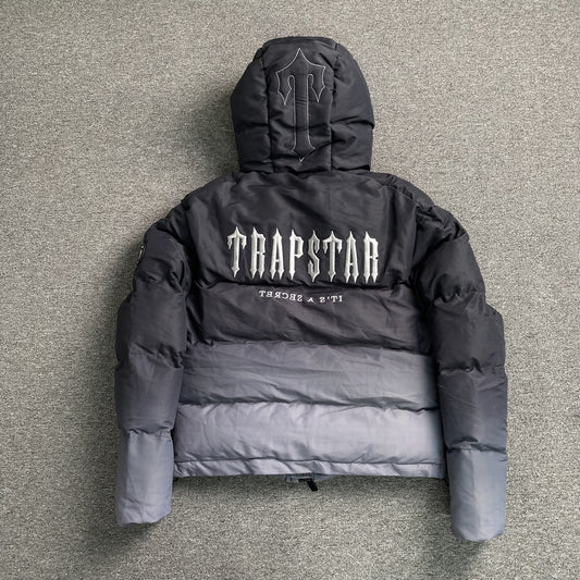 Trapstar Decoded Hooded 2.0 Puffer Jacket Black Gradient