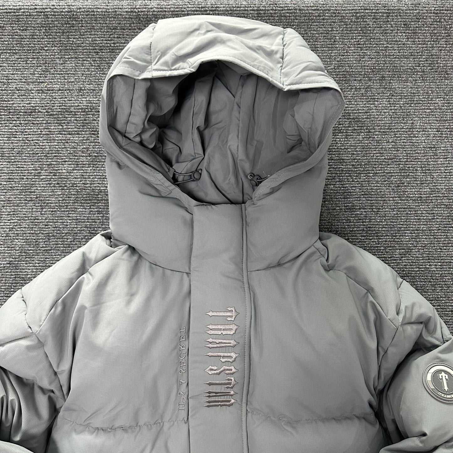 Trapstar Decoded Hooded 2.0 Puffer Jacket Grey