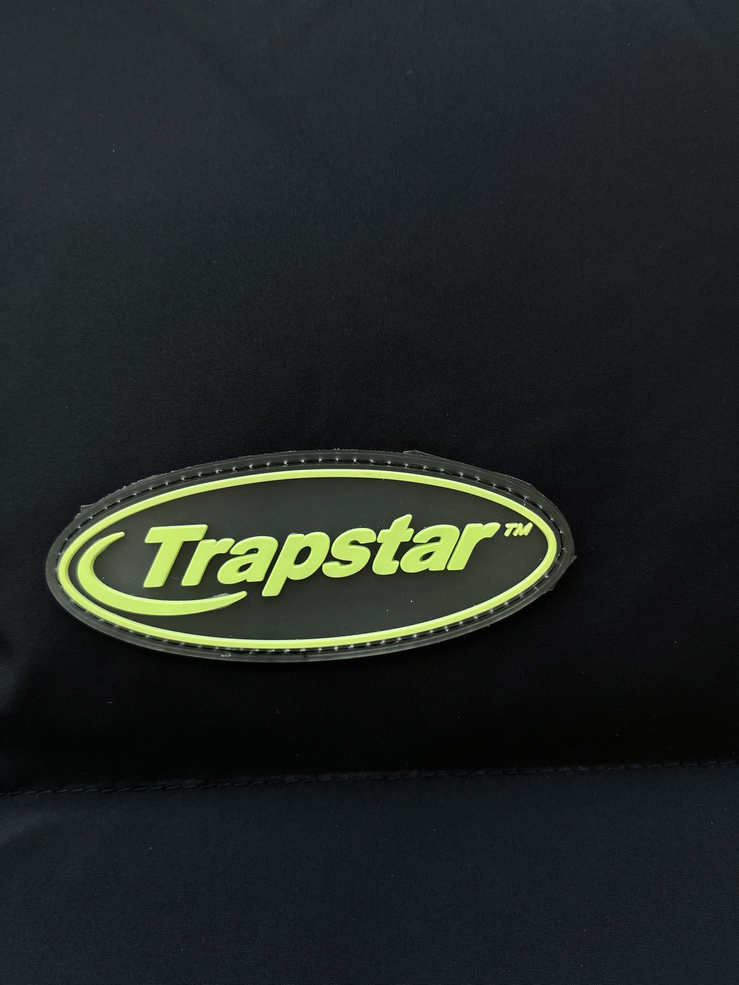 Trapstar Hyperdrive Detachable Hooded Puffer Jacket Black Lime